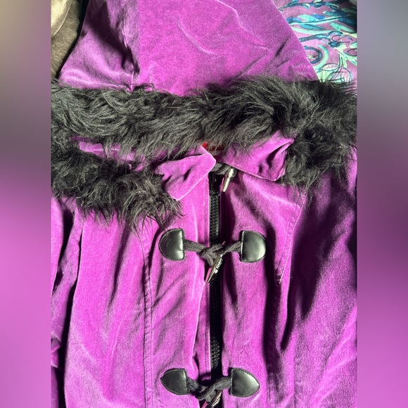 Tripp NYC Purple Velvet Coat - Picture 7 of 11